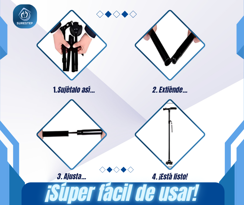 SureStep© Bastón plegable con luz LED