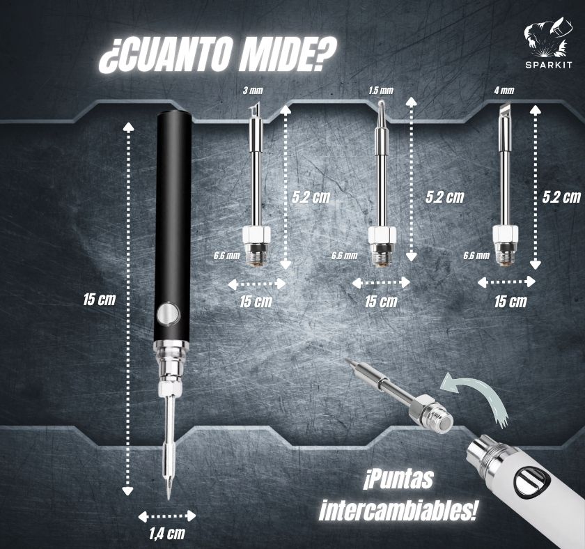Kit Soldador Inalámbrico Recargable + Carrete de Estaño GRATIS