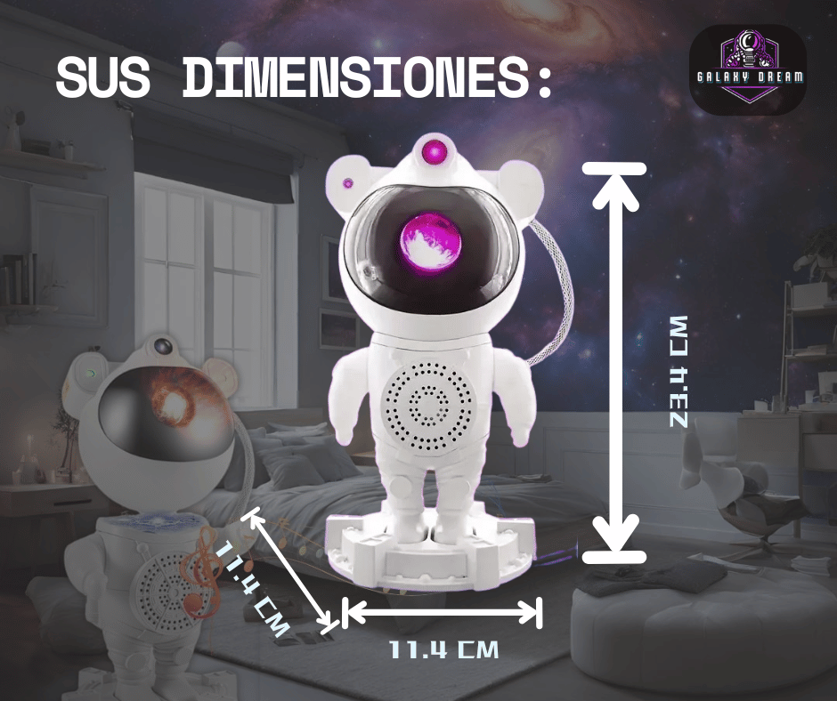 Astronauta proyector de galaxias (con altavoz bluetooth)