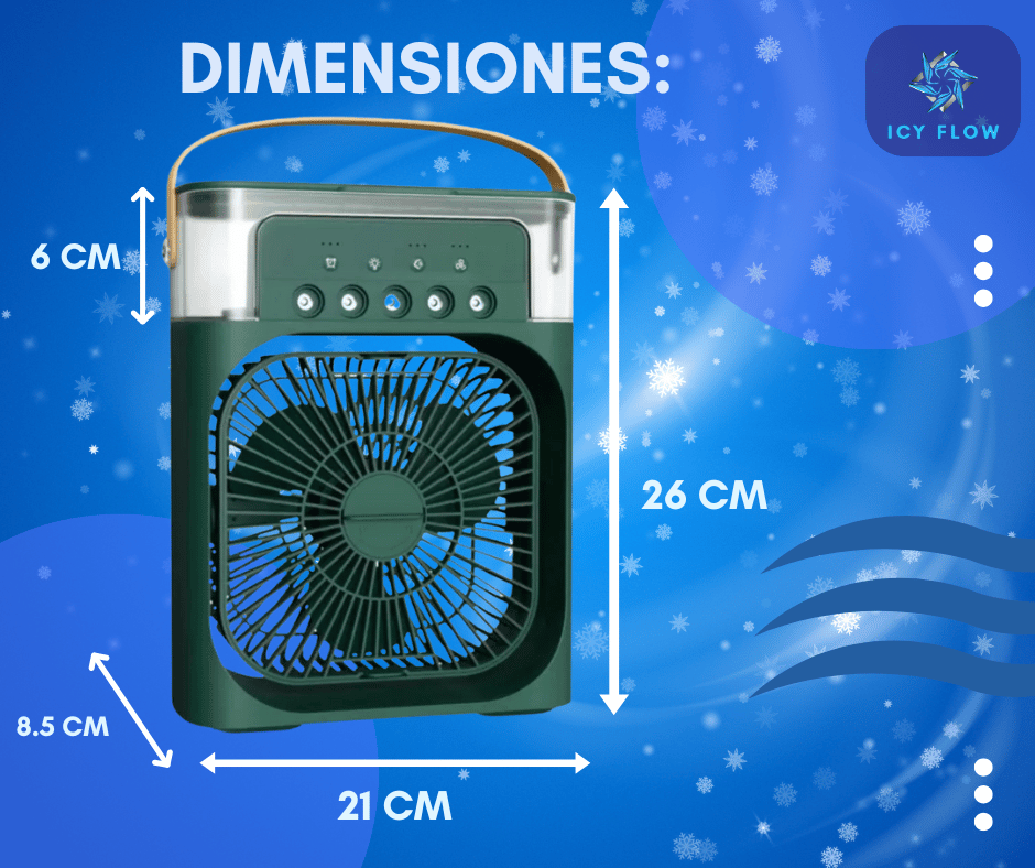 Ventilador portátil con humidifcador y enfriador