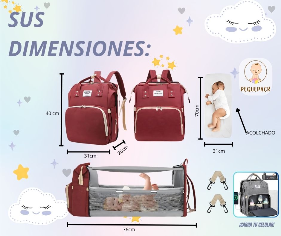 Pañalera Cambiador Multifuncional
