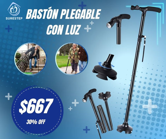 SureStep© Bastón plegable con luz LED
