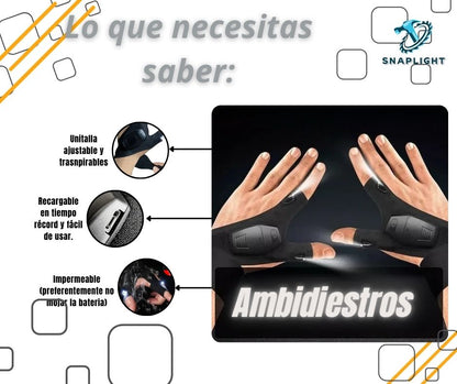 Guante de trabajo con luz LED 2X1
