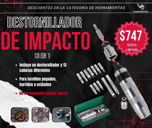 Set de Destornillador de Impacto (13 en 1)