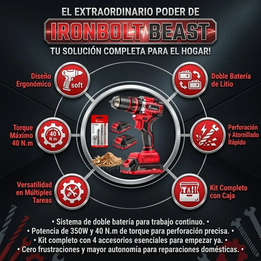 Kit Taladro de Impacto Inalámbrico (2 baterías)