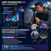 Kit Telescopio para Celular 36X